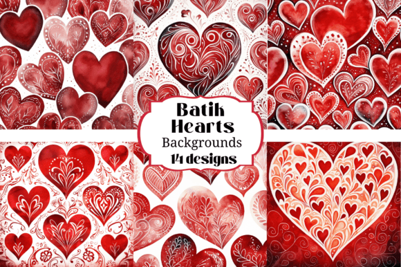 14 Batik Heart Digital Paper Backgrounds: A Designer's Guide