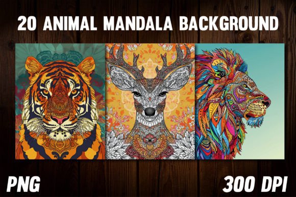 Animal Mandala Backgrounds for Covers 2: Symmetrical Designs