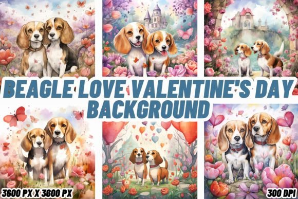 Beagle Love Valentine's Day Backgrounds for Your Screen