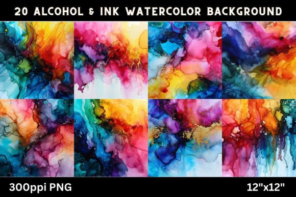 Elevate Your Projects with Alcohol & Ink Watercolor Backgrounds