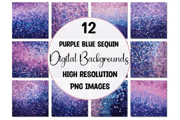 Elevate Your Projects with Blue Sequin Texture Backgrounds