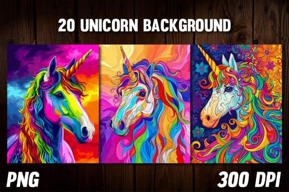 Enchanted Realms: Unicorn Backgrounds for Covers