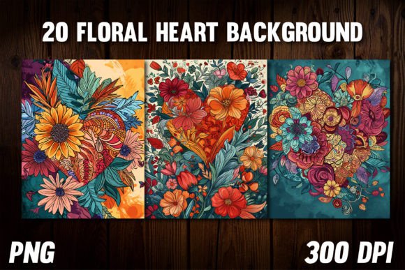 Floral Heart Backgrounds for Covers 5: A Designer's Guide