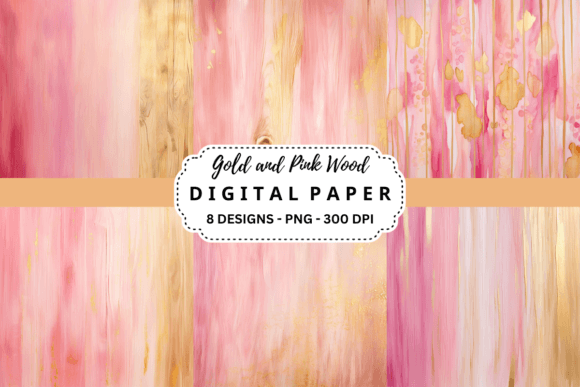 Gold and Pink Wood Backgrounds: A Designer's Asset