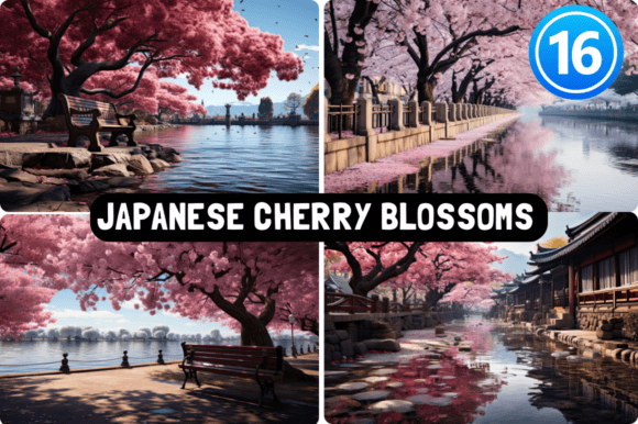 Japanese Cherry Blossoms Backgrounds for Your Designs