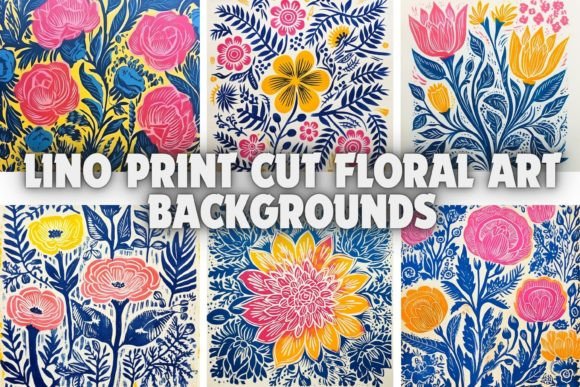 Lino Print Cut Floral Art Backgrounds: A Guide to Digital Handmade Charm