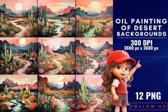 Oil Painting of Desert Backgrounds: A Creative Asset Guide