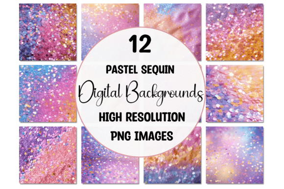 Pastel Sequin Texture Backgrounds: A Sparkling Design Asset