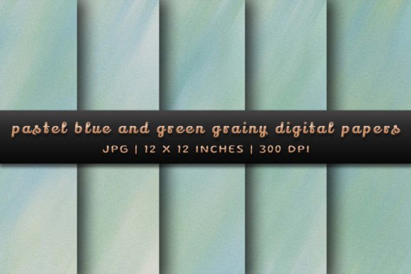 Serene & Modern: Pastel Blue and Green Grainy Backgrounds