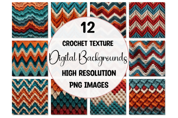 Teal Orange Crochet Texture Backgrounds: A Design Asset Guide