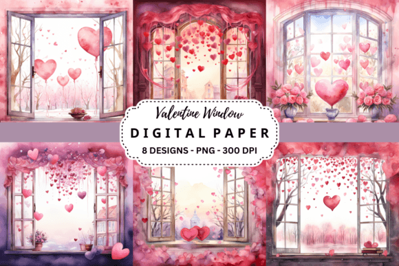 Transform Your Designs with Valentine Window Backgrounds