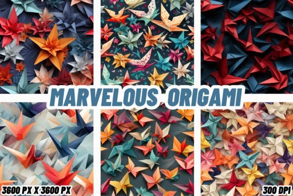Unfolding Digital Artistry: Marvelous Origami Backgrounds
