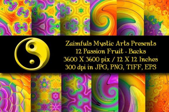 Vibrant Visuals: 12 Passion Fruits Backgrounds #1 for Creators