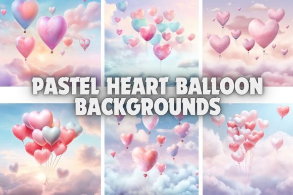 Whimsical Visuals: Integrating Pastel Heart Balloon Backgrounds